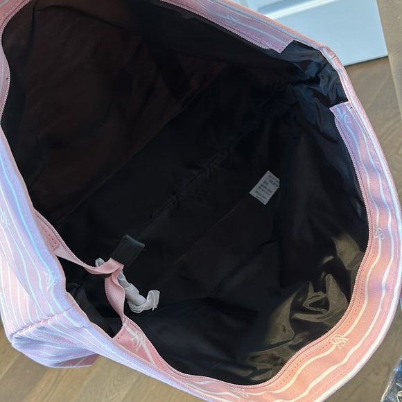 Pink and White Striped Victoria Secret Tote - Picture 6 of 6